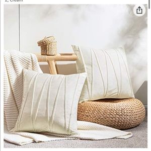 20x20 cream pillow covers - set of 2